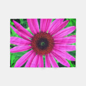 鮮やかなピンクの花 フリースブランケット (正面(横))