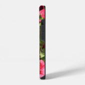 鮮やかなピンクの花 iPhoneケース (左側面)