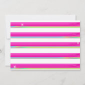 鮮やかなピンクの虹彩が輝くパーティー 招待状 (裏面)