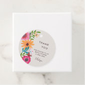 鮮やかなピンクの野生の花のブライダルシャワーの感謝 フェイバータグ (インサイチュ)