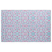 鮮やかなピンクの青い花葉類アクリル絵を描系 ファブリック (ファットクウォーター)