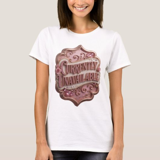 鮮やかなピンクのCURRENTLY UNAVAILABLE Statement Tee Tシャツ (正面)