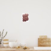 鮮やかなピンクのKEEP IT 100 テキストデザイン ポスター (キッチン)