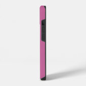 鮮やかなピンク無地ののモノグラム iPhoneケース (左側面)
