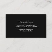 鮮やかなピンク色のストロー絵を描クのミニマリスト 名刺 (裏面)