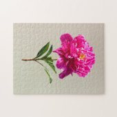 鮮やかなピンク色の牡丹 ジグソーパズル (横)