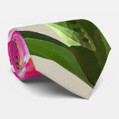 鮮やかなピンク色の牡丹 ネクタイ (ロール)