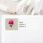 鮮やかなピンク色の牡丹 ラベル (インサイチュ)