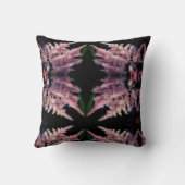 鮮やかなピンク色の花クローズアップ抽象芸術パターン クッション (裏面)