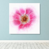 鮮やかなピンク色の花 キャンバスプリント (インサイチュ (ウッドフロア))