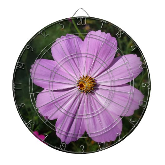 鮮やかなピンク色の花 ダーツボード (正面)