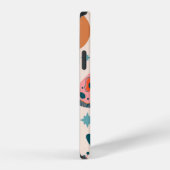鮮やかなフォークアートの蛾模様 iPhoneケース (右側面)