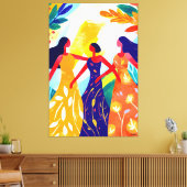 鮮やかなフォーヴィスト三美神の姿 キャンバスプリント (インサイチュ (リビング))