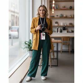 鮮やかなフクシアのフリーランス写真家バッジ バッジ