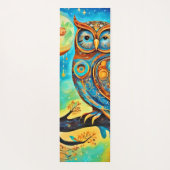 鮮やかなフクロウのケレシ疑問に思アル：と魔法 ヨガマット (裏面)