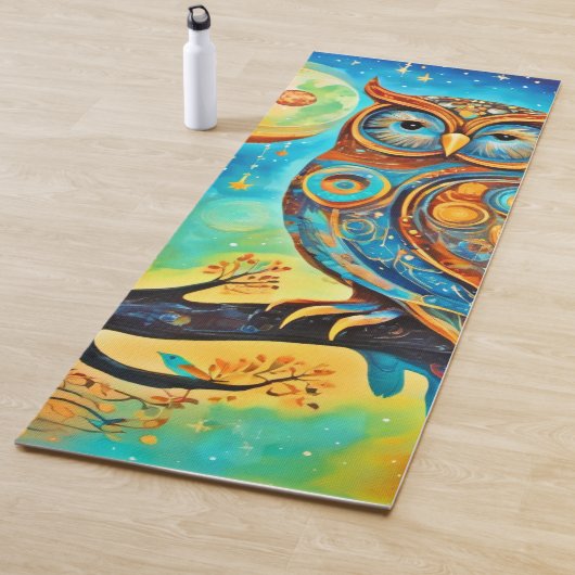 鮮やかなフクロウのケレシ疑問に思アル：と魔法 ヨガマット (インサイチュ)