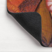 鮮やかなフクロウのマウスパッド マウスパッド (コーナー)