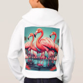 鮮やかなフラミンゴパラダイス: 驚くべきTシャツデザイン" (裏面)