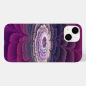 鮮やかなフラワーカラーの抽象的フラクタルアート ピンク Case-Mate iPhoneケース (裏面 (横))