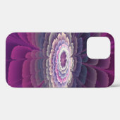 鮮やかなフラワーカラーの抽象的フラクタルアート ピンク Case-Mate iPhoneケース (裏面 (横))