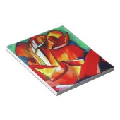 鮮やかなフランス自由水彩画の赤いバラのアート ノートパッド (アングル)