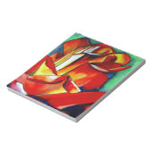 鮮やかなフランス自由水彩画の赤いバラのアート ノートパッド (回転)