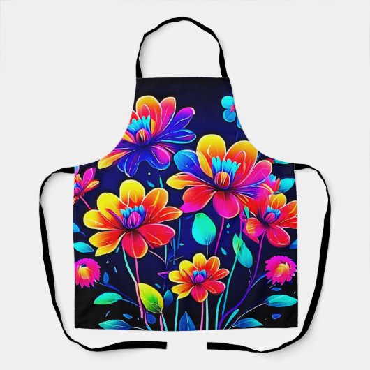 鮮やかなフローラブーケ エプロン (正面)