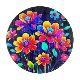 鮮やかなフローラブーケ カッティングボード