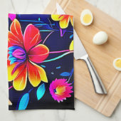 鮮やかなフローラブーケ キッチンタオル (四つ折り)