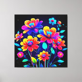 鮮やかなフローラブーケ キャンバスプリント (正面)