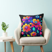 鮮やかなフローラブーケ クッション (椅子)