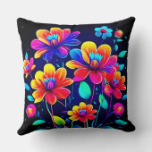鮮やかなフローラブーケ クッション (裏面)