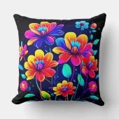 鮮やかなフローラブーケ クッション (正面)