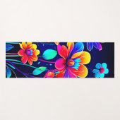 鮮やかなフローラブーケ ヨガマット (正面(横))