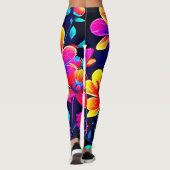 鮮やかなフローラブーケ レギンス (裏面)