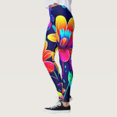 鮮やかなフローラブーケ レギンス (左)