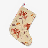 鮮やかなフローラ反復：シームレスなデザイン。 スモールクリスマスストッキング (正面 (吊り時))