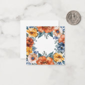 鮮やかなフローラ水のカラーフレーム ノートカード (正面/裏面インサイチュ)