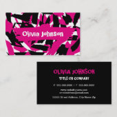 鮮やかなブラシストロークパターン 名刺 (正面/裏面)