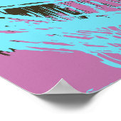 鮮やかなブラシフロー ポスター (角)