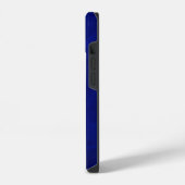 鮮やかなブルーシルバーの馬 iPhoneケース (左側面)