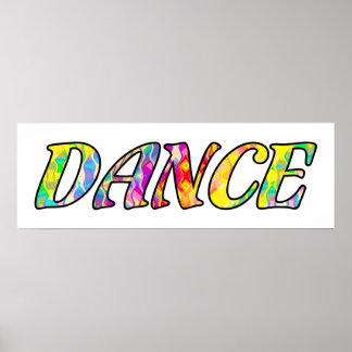 鮮やかなプリズムレインボーカラーで踊る ポスター