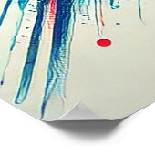 鮮やかなヘッドホ芸術的ン ポスター (角)