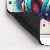 鮮やかなヘッドホ芸術的ン マウスパッド (コーナー)