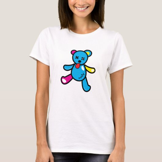 鮮やかなベアーブルー Tシャツ (正面)