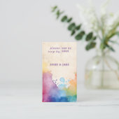 鮮やかなペイントの飛沫が、返信カードに付いた。 エンクロージャーカード (スタンド正面)