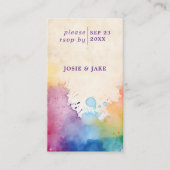 鮮やかなペイントの飛沫が、返信カードに付いた。 エンクロージャーカード (正面)