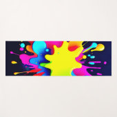 鮮やかなペイントスプラッシュ抽象芸術 ヨガマット (正面(横))