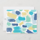 鮮やかなペイント ブラシ ストロークのカスタム サンクス カード (裏面)