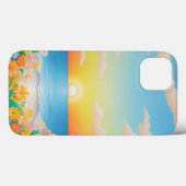 鮮やかなペーパークラフトの海洋波の情景 Case-Mate iPhoneケース (裏面 (横))